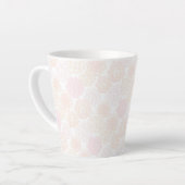 文字　カスタマイズ　バラ　アイボリー  カフェラテマグ (左アングル)