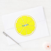 文字　カスタマイズ　レモン ラウンドシール (封筒)