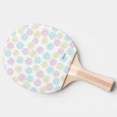 文字　カスタマイズ　花　パステル　 卓球ラケット (横)