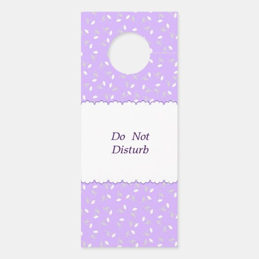 文字　カスタマイズ　Ｄｏｎ’ｔ　ｄｉｓｔｕｒｂ　バラ　ブルー　パープル ドアノブサイン (裏面)