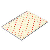 文字　カスタム　いちご　アイボリー　  ノートブック (左側)