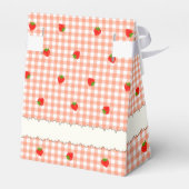 文字　カスタム　いちご＆ギンガムチェック（サーモンピンク）   フェイバーボックス (裏面サイド)