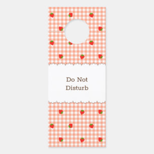 文字 カスタム(いちご+チェリー) ドアノブサイン