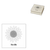 文字 カスタム ひまわり  ラバースタンプ (押印)