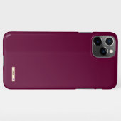 文字　カスタム　ぶどう　バーガンディ　　 iPhoneケース (裏面横)