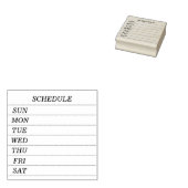 文字 カスタム ウィークリースケジュール ラバースタンプ (押印)