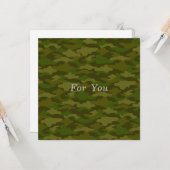 文字　カスタム　迷彩（カーキ） カード (正面/裏面インサイチュ)