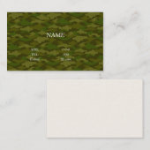文字　カスタム　迷彩（カーキ）        名刺 (正面/裏面)