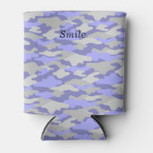 文字　カスタム　迷彩（グレー） 缶クーラー (正面)