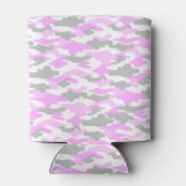 文字　カスタム　迷彩（ピンク） 缶クーラー (裏面)