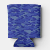 文字　カスタム　迷彩（ブルー） 缶クーラー (裏面)