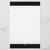 文字　カスタム　野ばら＆ドット（ブラック）    便箋 (裏面)