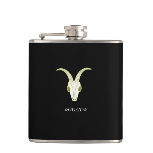 文字　カスタム　GOAT　ブラック フラスク (正面)