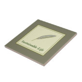 文字　カスタム　Sustainable　Life　グリーン　 タイル (側面)