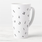 文字 カフェラテマグ (右アングル)