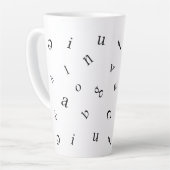 文字 カフェラテマグ (左アングル)