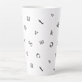 文字 カフェラテマグ (正面)