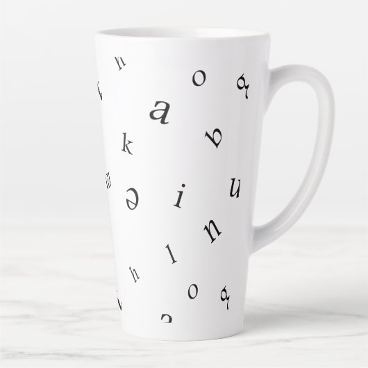 文字 カフェラテマグ (右)