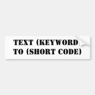 文字（キーワード）から（ショートコード） バンパーステッカー