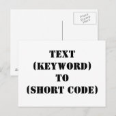 文字(キーワード)から(ショートコード) ポストカード (正面/裏面)