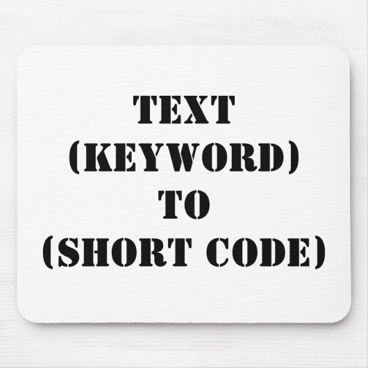 文字(キーワード)から(ショートコード) マウスパッド (正面)