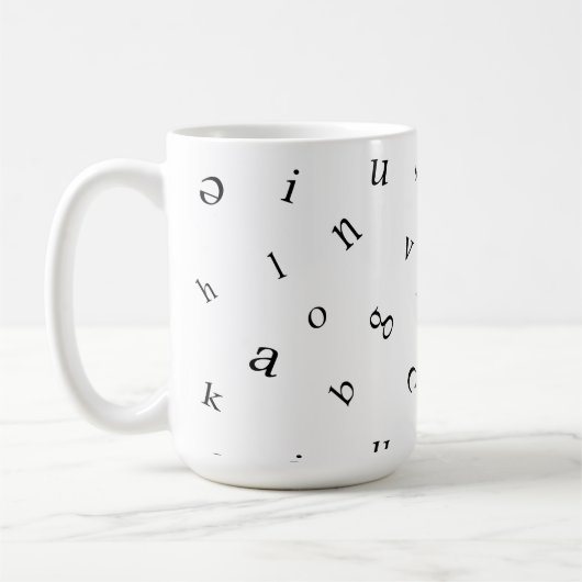 文字 コーヒーマグカップ (左)