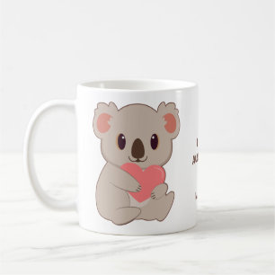 文字&ネームカスタムラブコアラマグス コーヒーマグカップ