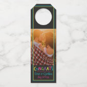 文字(ハート付き)おめでとう大事な行事 ボトルネックタグ (正面)