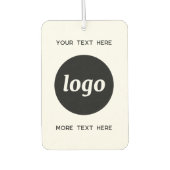 文字・ビジネス・プロモーション付きロゴ カーエアーフレッシュナー (正面)