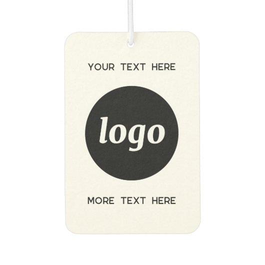 文字・ビジネス・プロモーション付きロゴ カーエアーフレッシュナー (正面)