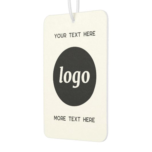 文字・ビジネス・プロモーション付きロゴ カーエアーフレッシュナー (左)