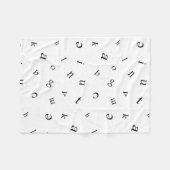 文字 フリースブランケット (正面(横))