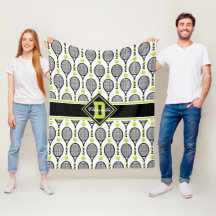 文字🎾&モノグラムブラックとグリーンテニスホワイト付き