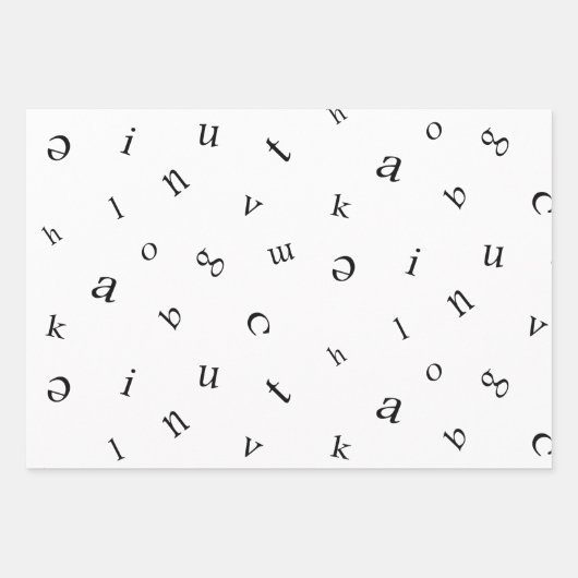 文字 ラッピングペーパーシート (正面)