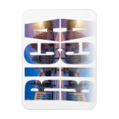 文字・リガ・ラトビア マグネット (縦)