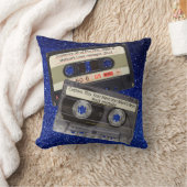 文字 |レトロラブミュージックカセットミックステープ クッション (ブランケット)