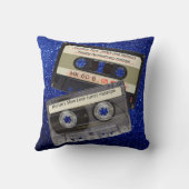 文字 |レトロラブミュージックカセットミックステープ クッション (裏面)