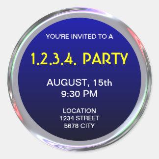 文字、ロゴ、またはイメージ用の銀色のシール ラウンドシール