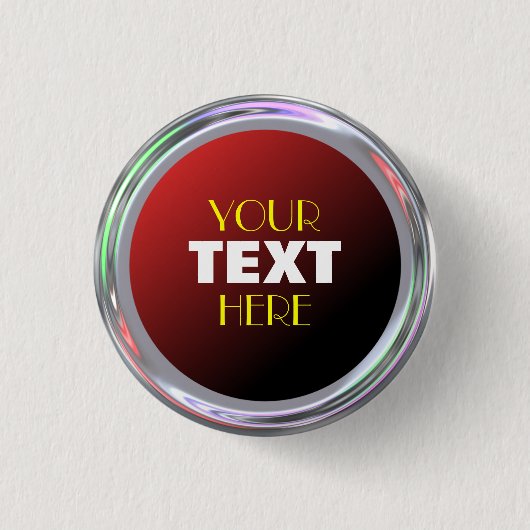 文字、ロゴ、イメージのための銀色のボタン 缶バッジ (正面)