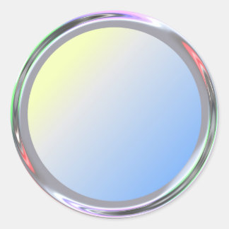 文字、ロゴ、画像の銀色のシール ラウンドシール