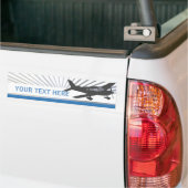 文字-低翼の飛行機--をカスタマイズ バンパーステッカー (トラック上)