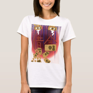 文字 借金 デザイン 背景あり Tシャツ