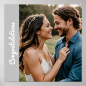 文字・写真カスタム個人婚約ポスター ポスター (正面)