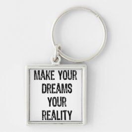 文字 – 夢を現実のものにする – バック キーホルダー
