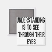 文字 – 理解は目を通して見ること – B マグネット (正面/裏面)