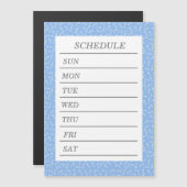 文字　白紙　カスタム　ウィークリースケジュール　夕化粧（ブルー）   マグネット (正面/裏面)