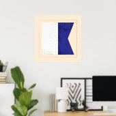 文字「航海のA」信号フラグ ポスター (ホームオフィス)