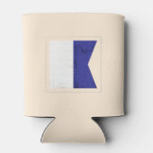 文字「航海のA」信号フラグ 缶クーラー (裏面)