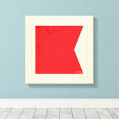 文字「航海のB」信号フラグ キャンバスプリント (インサイチュ (ウッドフロア))