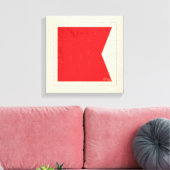 文字「航海のB」信号フラグ キャンバスプリント (インサイチュ (リビング))